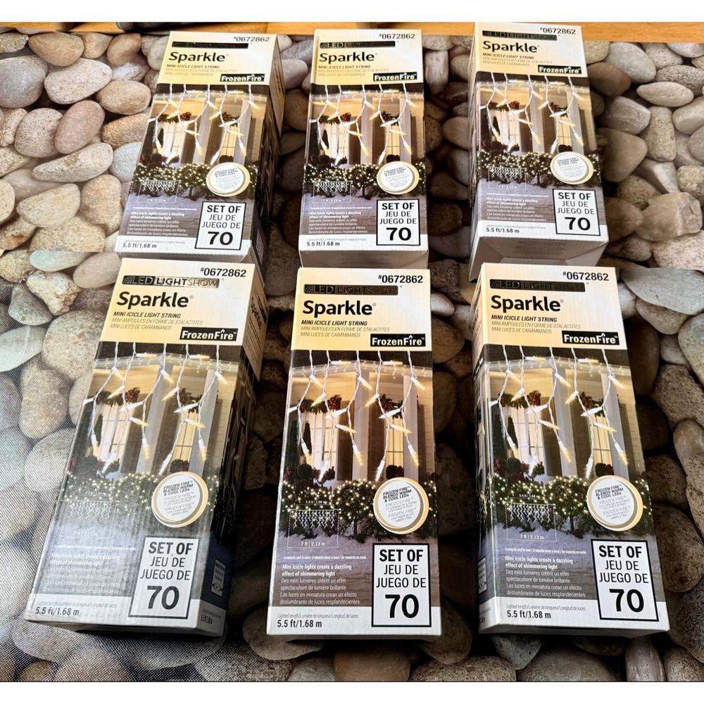 6 Box’s-Frozen Fire Icicle Lights